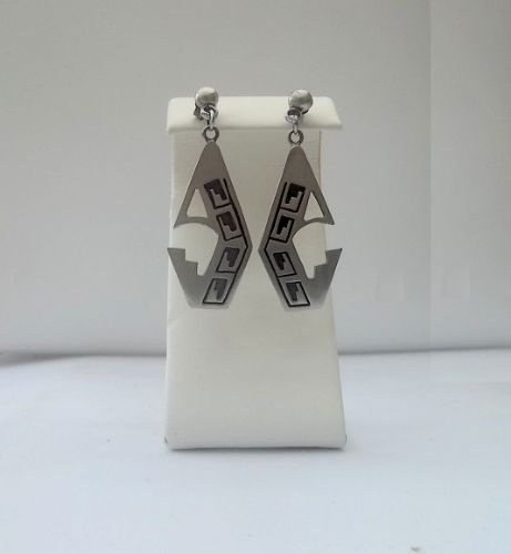 Hopi Style Earrings with Cut out